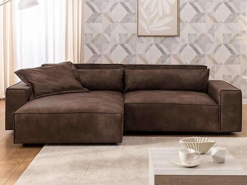 OTTO home Ecksofa "KINLEE Design-Sofa mit Recamiere rechts/links, Maße B/T/ günstig online kaufen