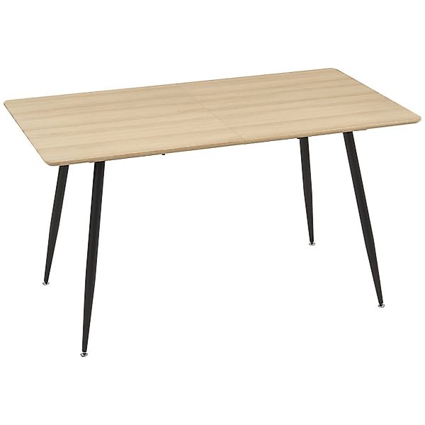 HOMCOM Esstisch für 4 Personen mit Holzoptik Stahlbeine 140 x 80 x 76 cm Na günstig online kaufen