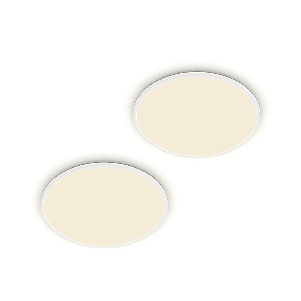 Philips LED-Deckenlampe SuperSlim 2er-Set IP44 Ø 25cm 4.000K günstig online kaufen