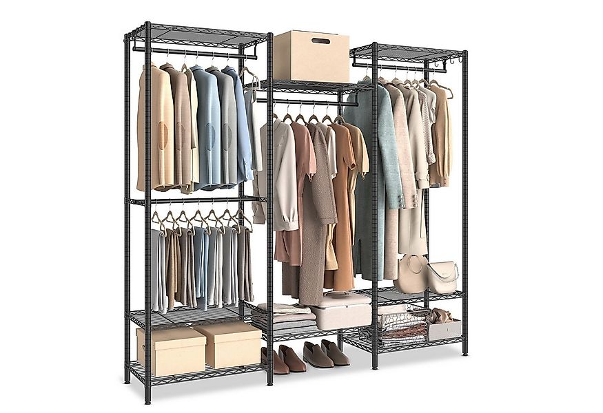SONGMICS Kleiderständer, offener Kleiderschrank, Garderobenständer mit vers günstig online kaufen