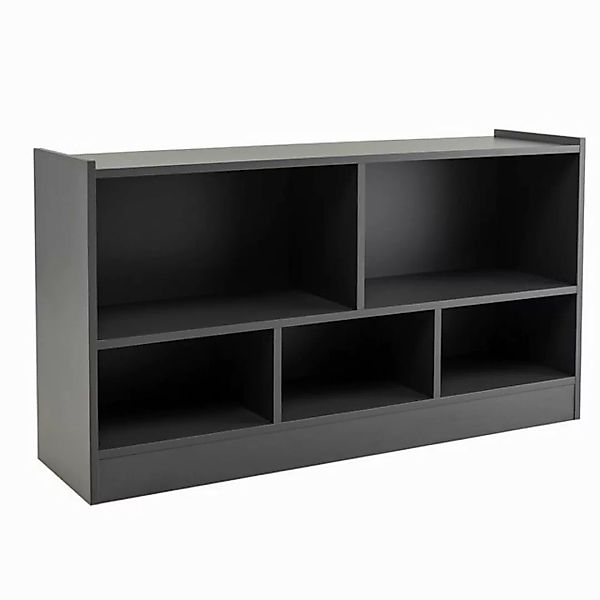 COSTWAY Bücherregal, Spielzeugschrank, 2 große Fächer & 3 kleine Fächer günstig online kaufen