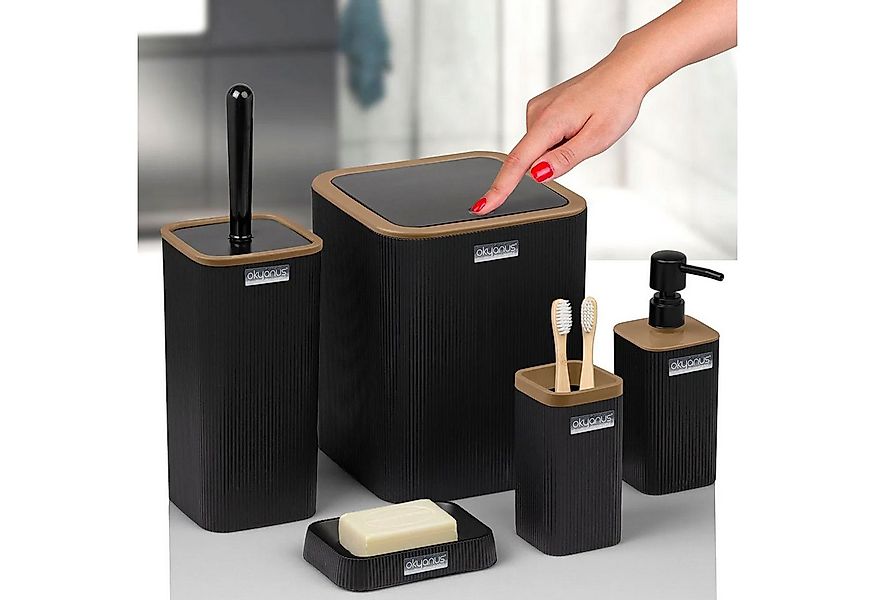 Jungengel Badezimmer-Set 5-teiliges Badset WC-Garnitur Mülleimer Seifenspen günstig online kaufen