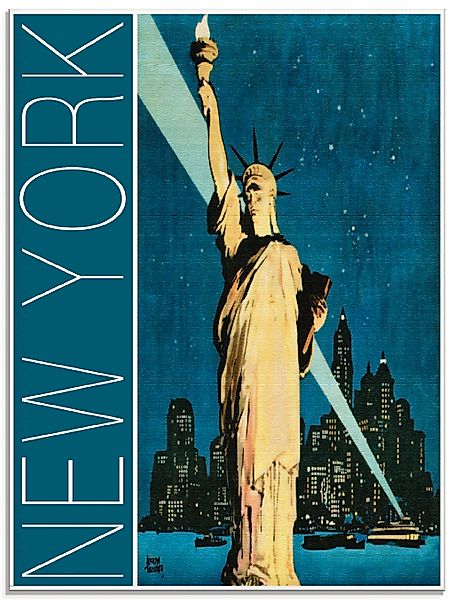 Artland Glasbild "New York Vintage Reiseplakat", Amerika, (1 St.), in versc günstig online kaufen