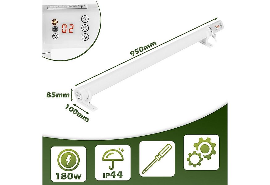 Clanmacy Heizgerät Gewächshausheizung mit Temperaturregler Elektrische Stab günstig online kaufen