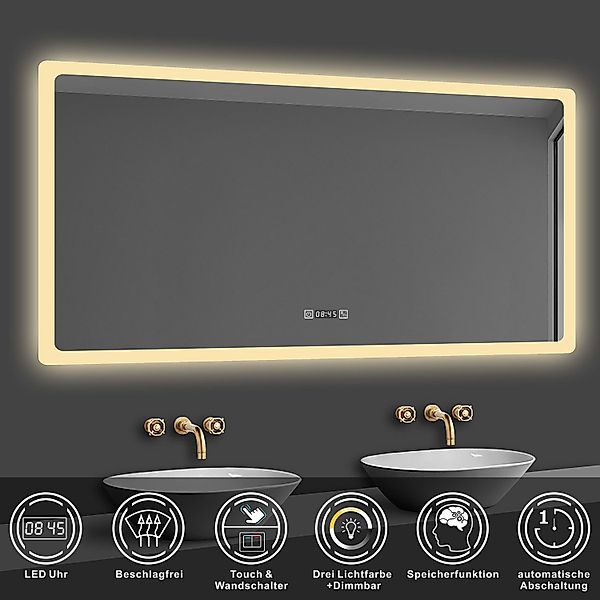 duschspa Badspiegel 50-160cm Spiegel Touch, Wandschalter, günstig online kaufen