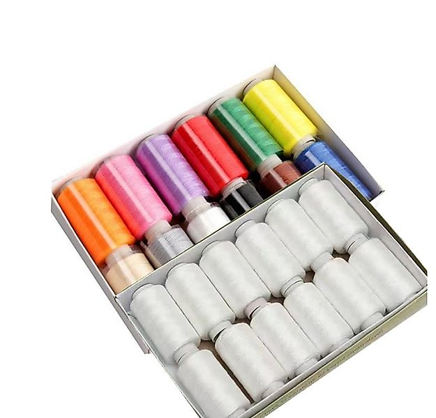 XDeer 2 Stück Nähgarn Set,Polyester Nähmaschinengarn Rollen Sewing Nähgarn, günstig online kaufen