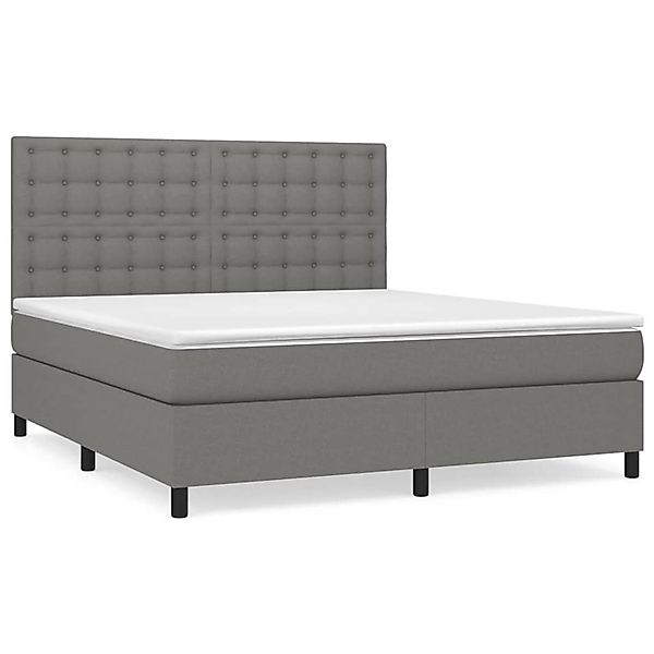 vidaXL Boxspringbett mit Matratze Dunkelgrau 180x200 cm Stoff1359056 günstig online kaufen