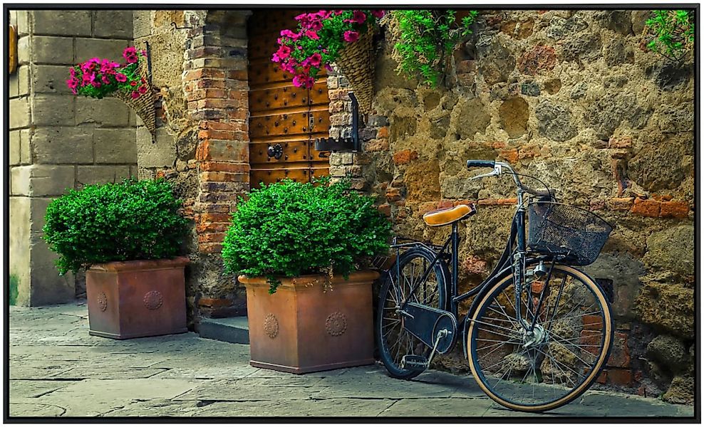 Papermoon Infrarotheizung »Fahrrad vor Steinmauer«, sehr angenehme Strahlun günstig online kaufen