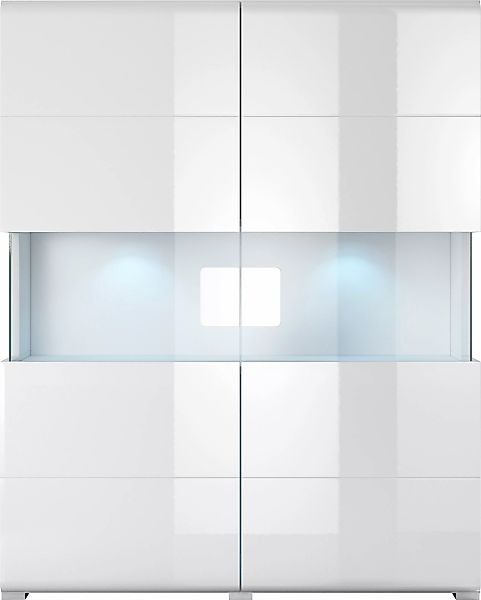 INOSIGN Highboard "Toledo,Breite 121,5 cm, trendige Hochkommode mit 2 Türen günstig online kaufen