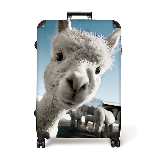 NoBoringSuitcases.com© Hartschalen-Trolley Alpaka - Weiß - günstig online kaufen