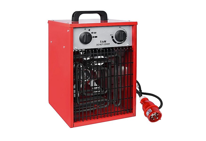 FIVMEN Heizlüfter Heizgerät Elektroheizer Heizgebläse mit 4 Heizstufen, Rot günstig online kaufen