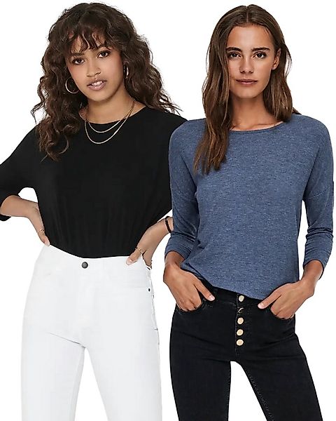ONLY 3/4 Arm-Pullover (Set, 2er-Pack) Locker geschnitten günstig online kaufen