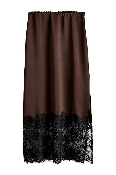 Next Midirock Satin-Midirock mit Spitzenbesatz (1-tlg) günstig online kaufen