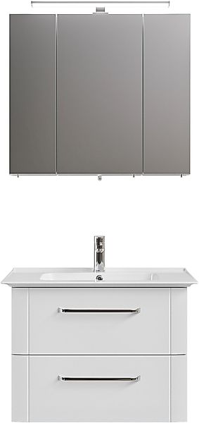 Saphir Badmöbel-Set "Badmöbel-Set 2-teilig Keramik-Waschtisch mit LED-Spieg günstig online kaufen