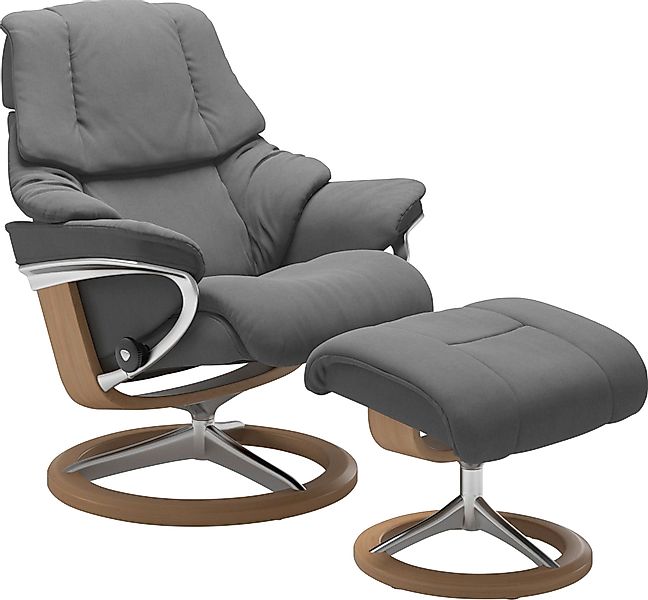 Stressless "Reno" Set, Relaxsessel mit Hocker, mit Hocker, mit Signature Ba günstig online kaufen