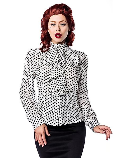 Dot Polka Rüschenbluse günstig online kaufen