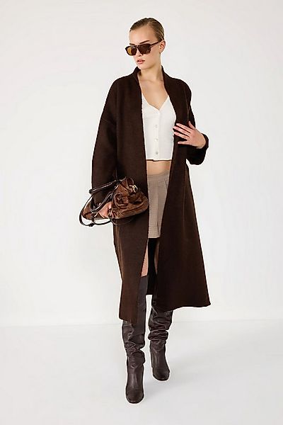 No Matter What Windbreaker Braune Schicke Lange Strickjacke günstig online kaufen