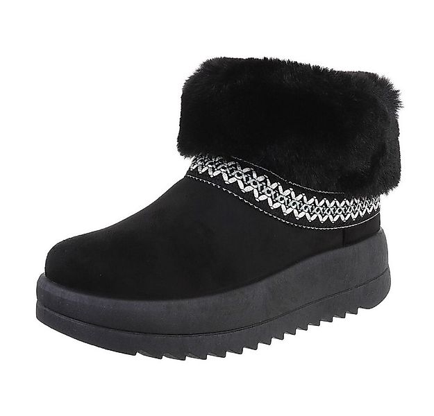 Ital-Design Damen Snowboots Freizeit Snowboots (87214359) Flach Plateaustie günstig online kaufen