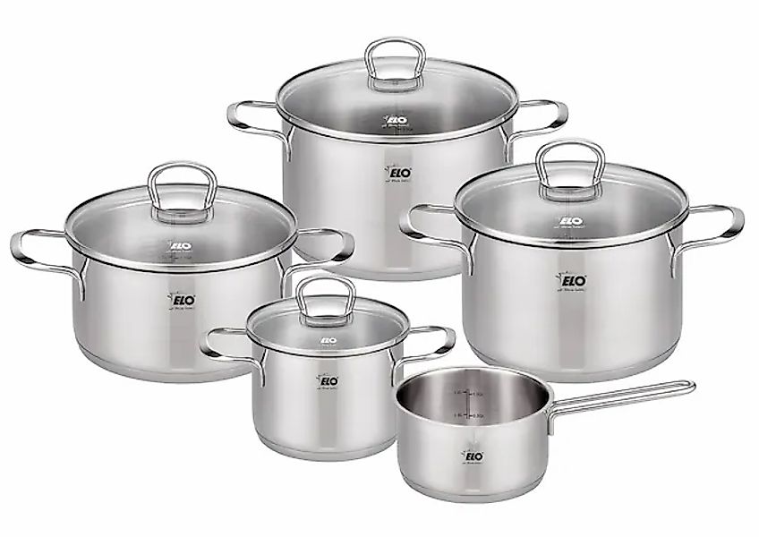 Elo Topf-Set »Jaspis« Edelstahl 18/8 Set, Bratentopf Ø 16/20cm, Fleischtopf günstig online kaufen