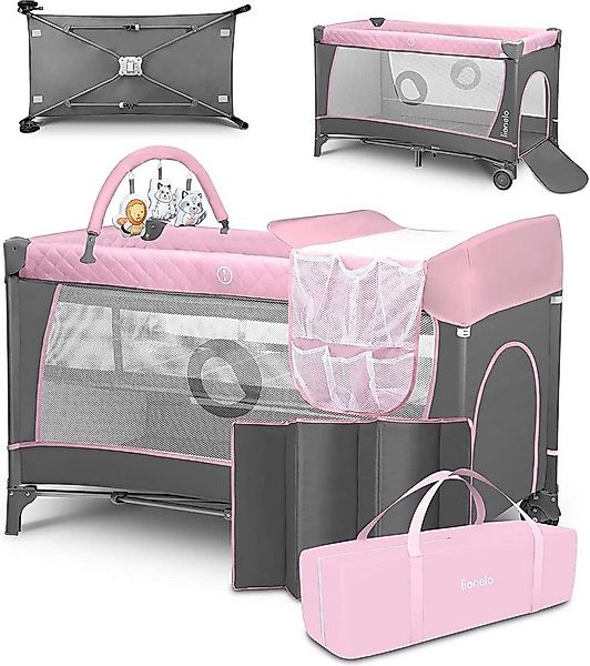 lionelo Baby-Reisebett FLOWER, 4in1:Laufstall Baby, Wickeltisch, Zwei Matra günstig online kaufen