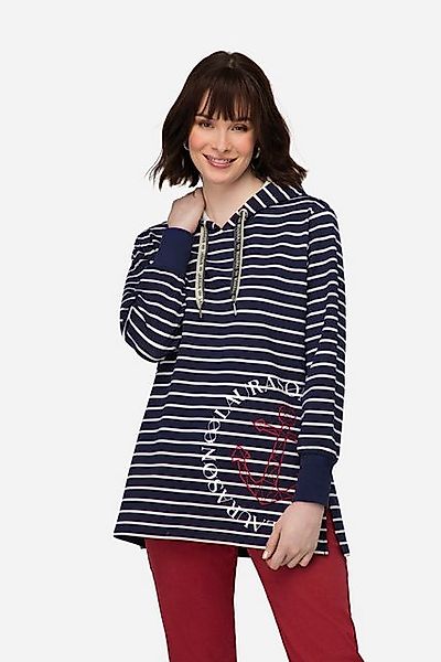 Laurasøn Sweatshirt Hoodie Ringel Sweater Anker Print Langarm günstig online kaufen
