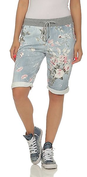 CLEO STYLE Sweatbermudas Sweat Bermuda 9 Hellblau günstig online kaufen