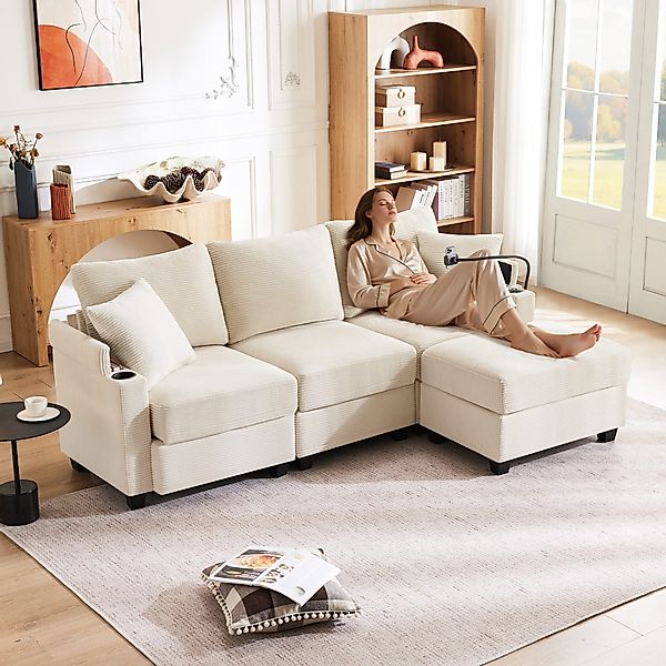 Merax Ecksofa L-förmiges modulares Sofa mit günstig online kaufen