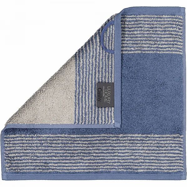 Cawö - Luxury Home Two-Tone 590 - Farbe: nachtblau - 10 - Seiflappen 30x30 günstig online kaufen