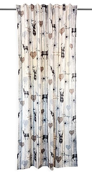 Clever-Kauf-24 Vorhang Schlaufenschal Hirsch Landhaus braun günstig online kaufen
