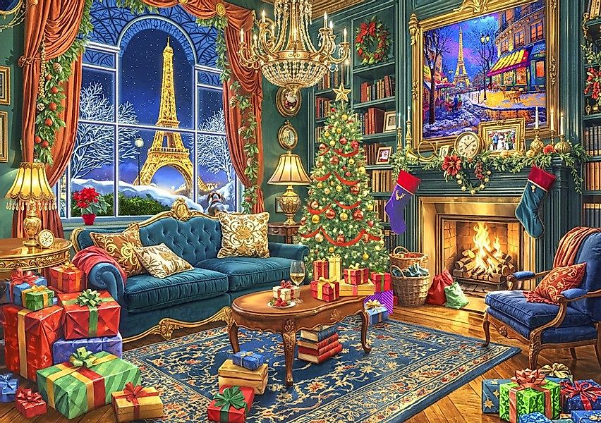 Bluebird Puzzle Puzzle Weihnachten in Paris, günstig online kaufen