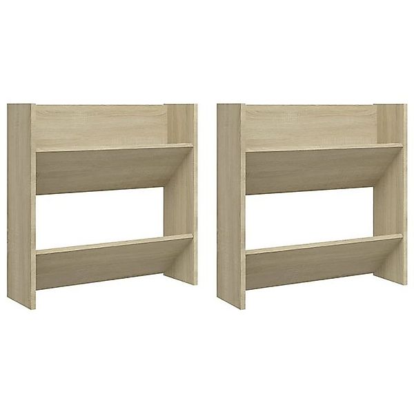 furnicato Hängeschuhschrank Wand-Schuhschränke 2 Stk. Sonoma-Eiche 60x18x60 günstig online kaufen