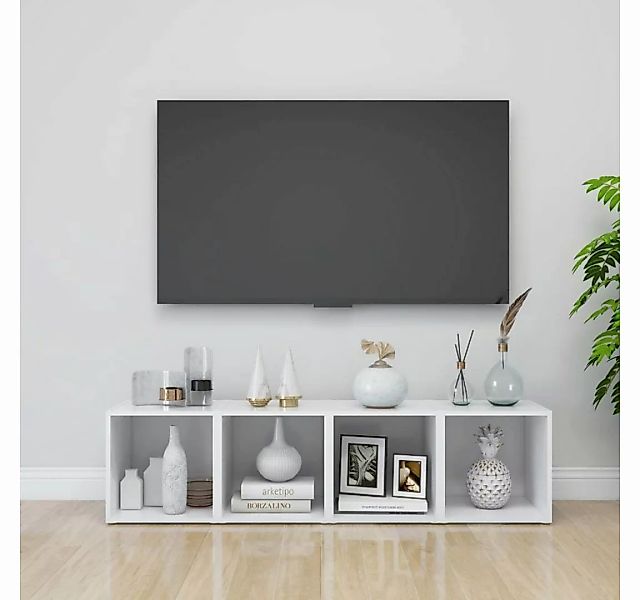 furnicato TV-Schrank TV-Schränke 4 Stk. Weiß 37x35x37 cm Holzwerkstoff günstig online kaufen