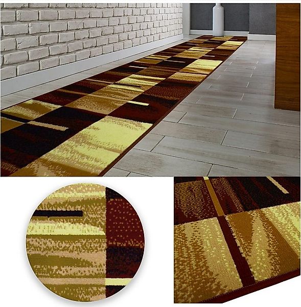MDEKOR Läufer Teppich Läufer Meterware Höhe 6 mm, 70x70cm Braun Bond günstig online kaufen