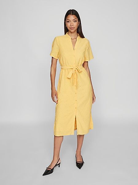 Vila Shirtkleid Kurzes Design Ärmel Geknöpfte günstig online kaufen