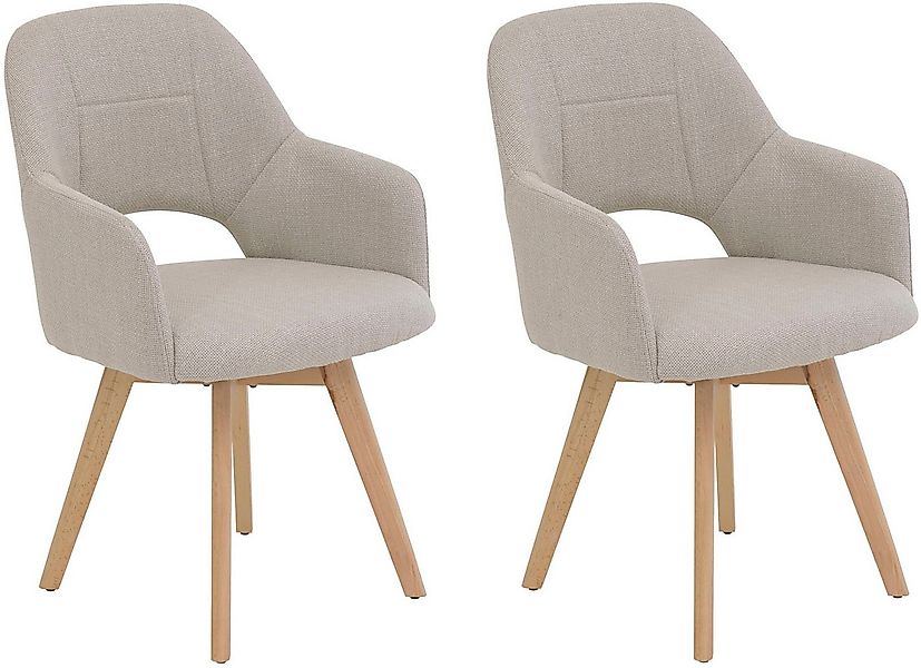 HELA 4-Fußstuhl STADE (Set, 2 St), 360° drehbar,Massivholz 4-Fuß,Armlehnen, günstig online kaufen