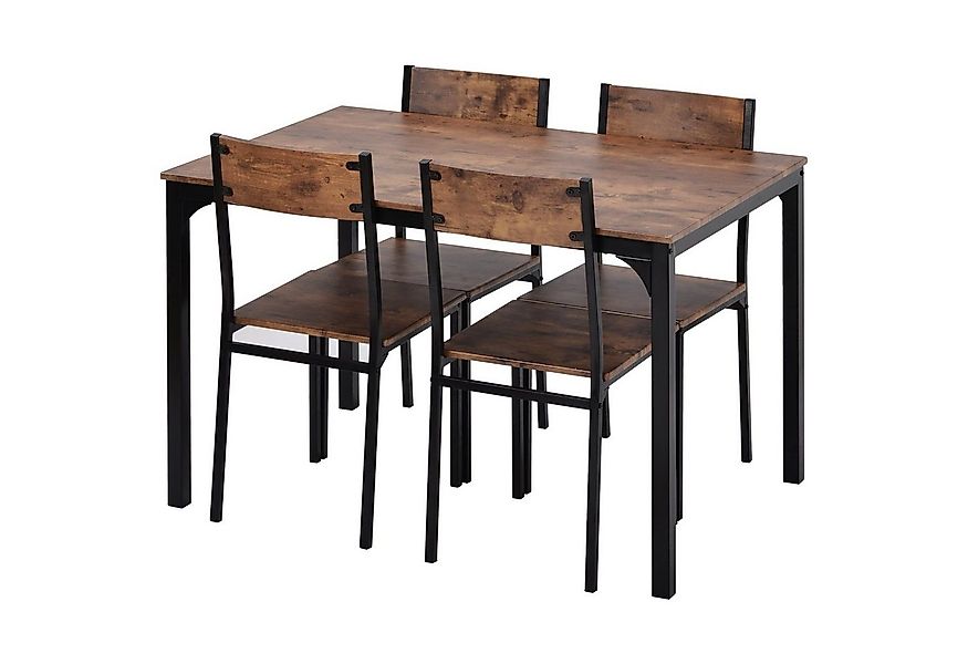 Flieks Essgruppe, (set,5-tlg), Esstisch mit 4 Stühle Set Esszimmerstühle Kü günstig online kaufen