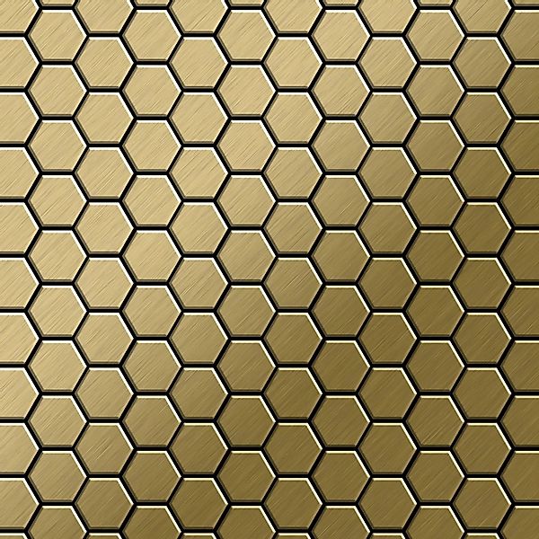 ALLOY Mosaik Fliese Massiv Metall Titan Gebürstet Gold 1,6mm Stark Honey-ti günstig online kaufen
