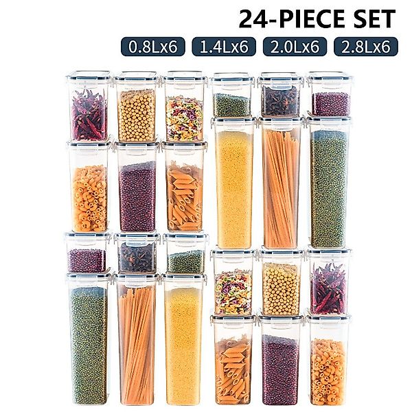 POPOLIC Aufbewahrungsbox 24-teiliges Frischhaltedosen-Set günstig online kaufen