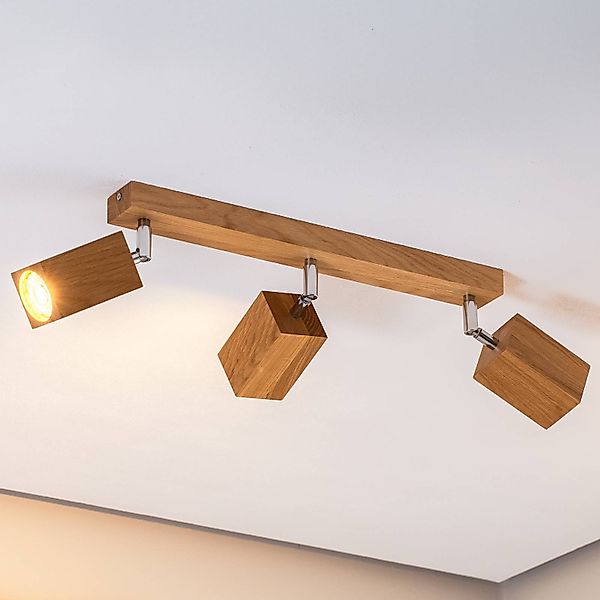 Envostar Peach Puff Deckenspot Holz Quader 3-flg. günstig online kaufen