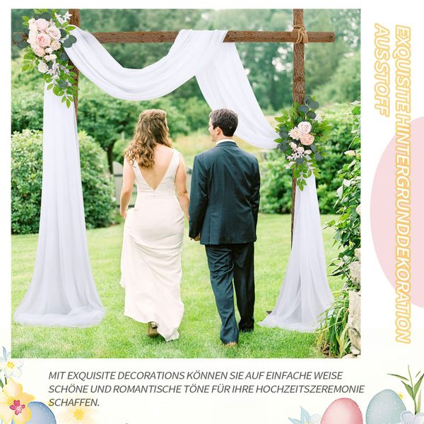 Refttenw Hängedekoration Hochzeits Vorhang Hochzeitsbogen Hintergrundvorhan günstig online kaufen