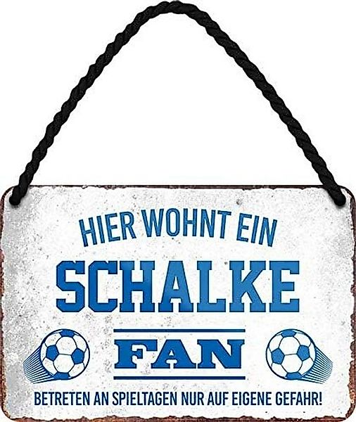 schilderkreis24 Metallschild Hier Wohnt ein Schalke Fan günstig online kaufen