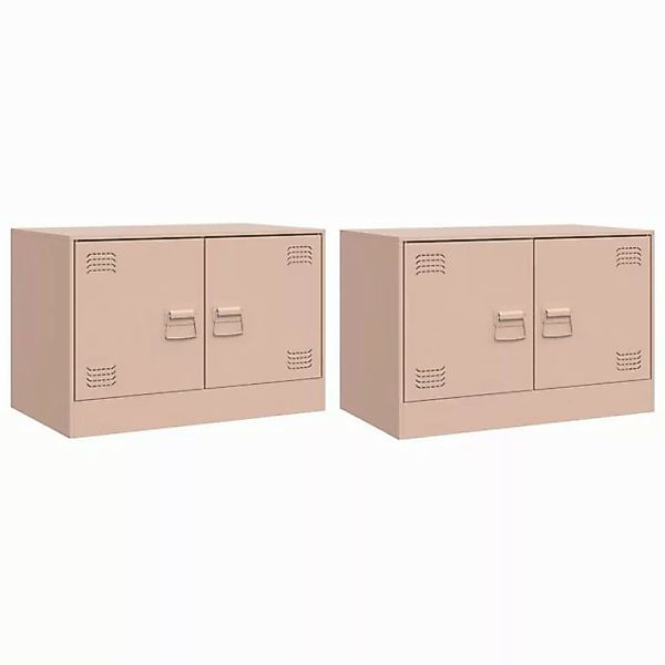 vidaXL TV-Schrank TV-Schränke 2 Stk Rosa 67x39x44 cm Stahl günstig online kaufen