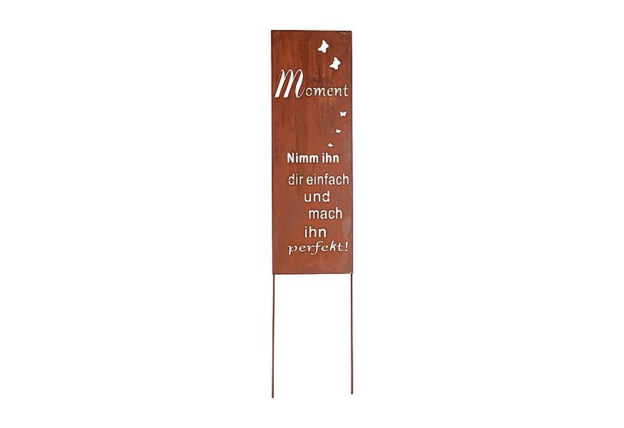 UNUS GARDEN Gartenstecker Roststecker Schild Spruch Moment (1-St) günstig online kaufen