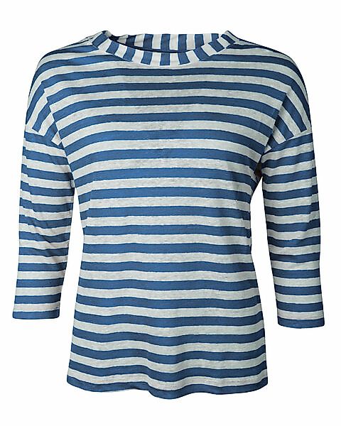 Leinenshirt Im Regular-fit Aus Leinen | Leinen Ringel Shirt günstig online kaufen