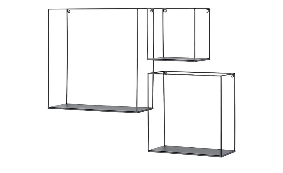 Wandregal  3er-Set  Toppo ¦ schwarz ¦ Maße (cm): B: 40 H: 40 T: 15.0 Regale günstig online kaufen