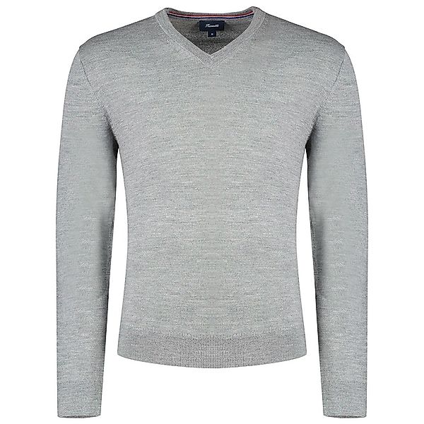 FaÇonnable Merino 14gg V-ausschnitt Sweater L Light Grey Marl günstig online kaufen