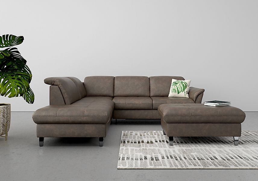 sit&more Ecksofa "Maggiore L-Form" wahlweise mit Kopfteilverstellung, Bettf günstig online kaufen