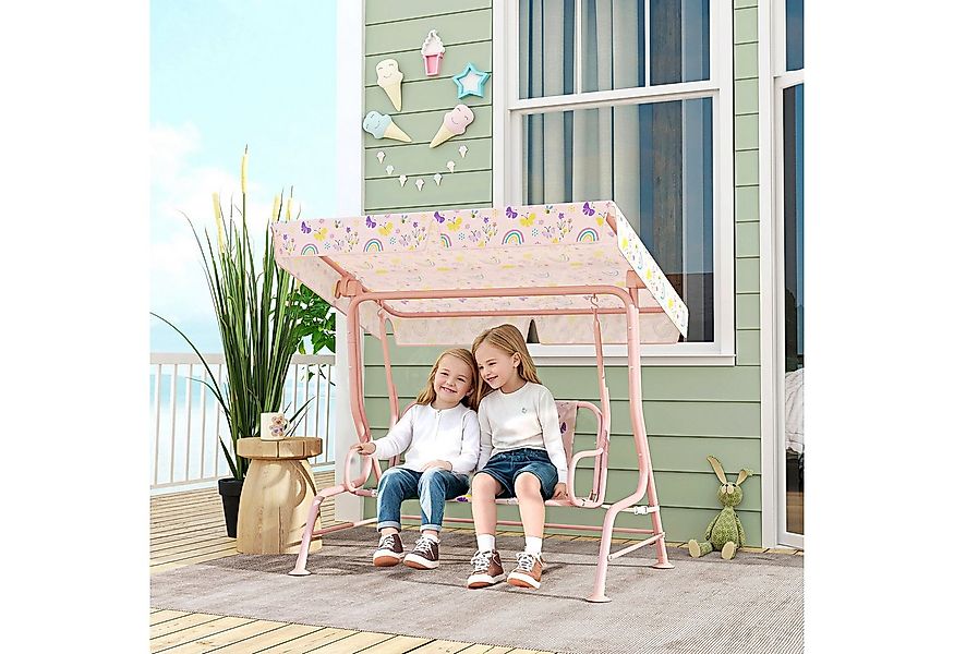 AIYAPLAY Hollywoodschaukel Kinderschaukel mit verstellbarem Sonnendach, Sic günstig online kaufen