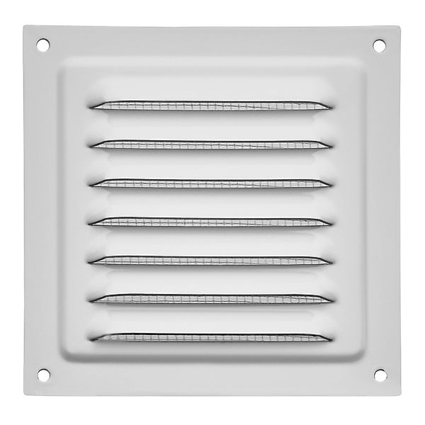 SOTECH Aluminium-Lüftungsgitter 125 x 125 mm Weiß Aufschraubbar mit Insekte günstig online kaufen