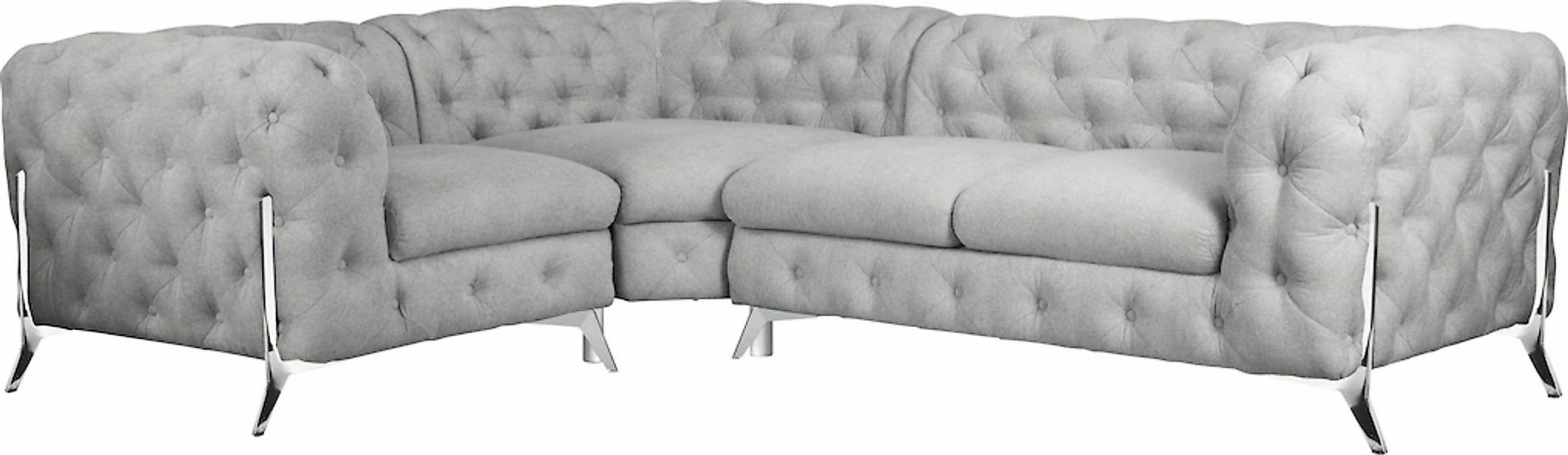 Home affaire Chesterfield-Sofa "Amaury L-Form" moderne Chersterfield-Optik, günstig online kaufen